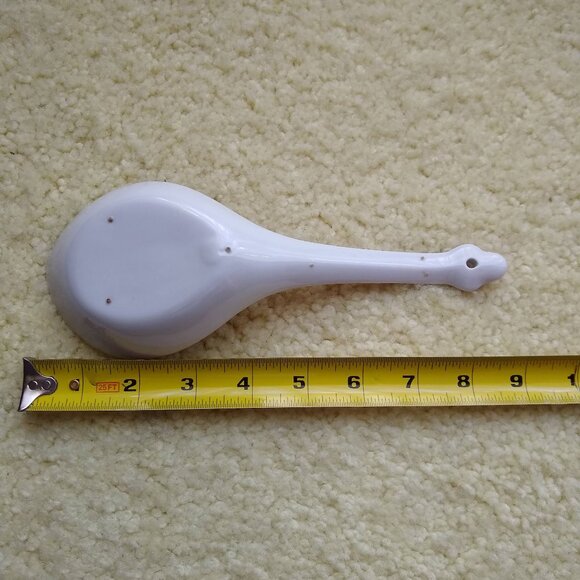 Ladle spoon rest porcelain Jingdezhen Wan Shou Wu Jiang Mun Shou - Picture 2 of 3